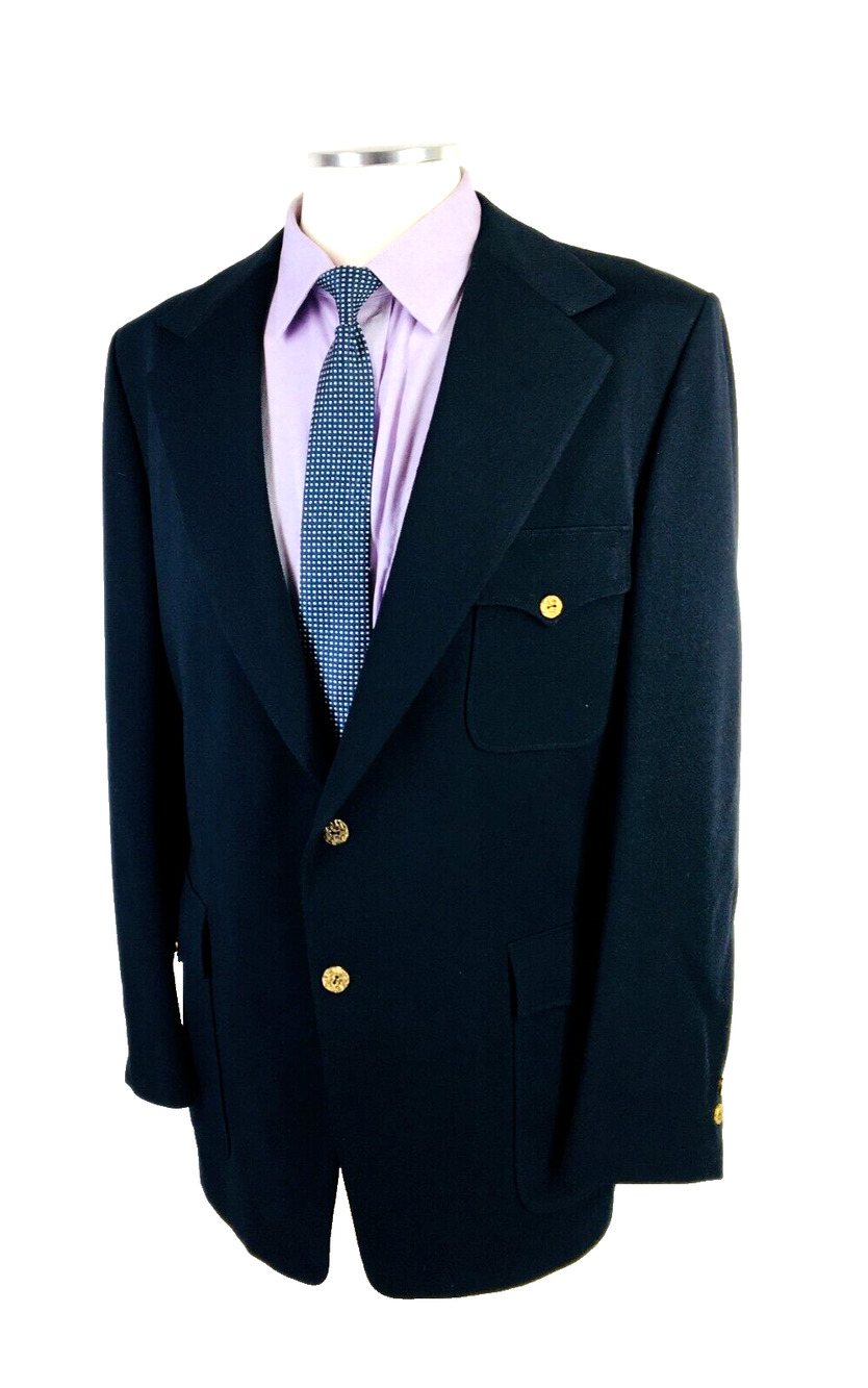 44L Ratner California Clothes USA Mens 1970s Vintage 2 Button Blazer Sport Coat